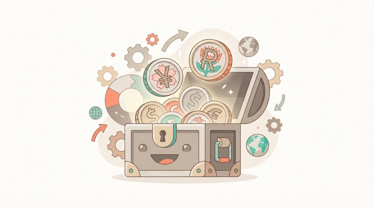 New currencies supported: JPY and ZAR