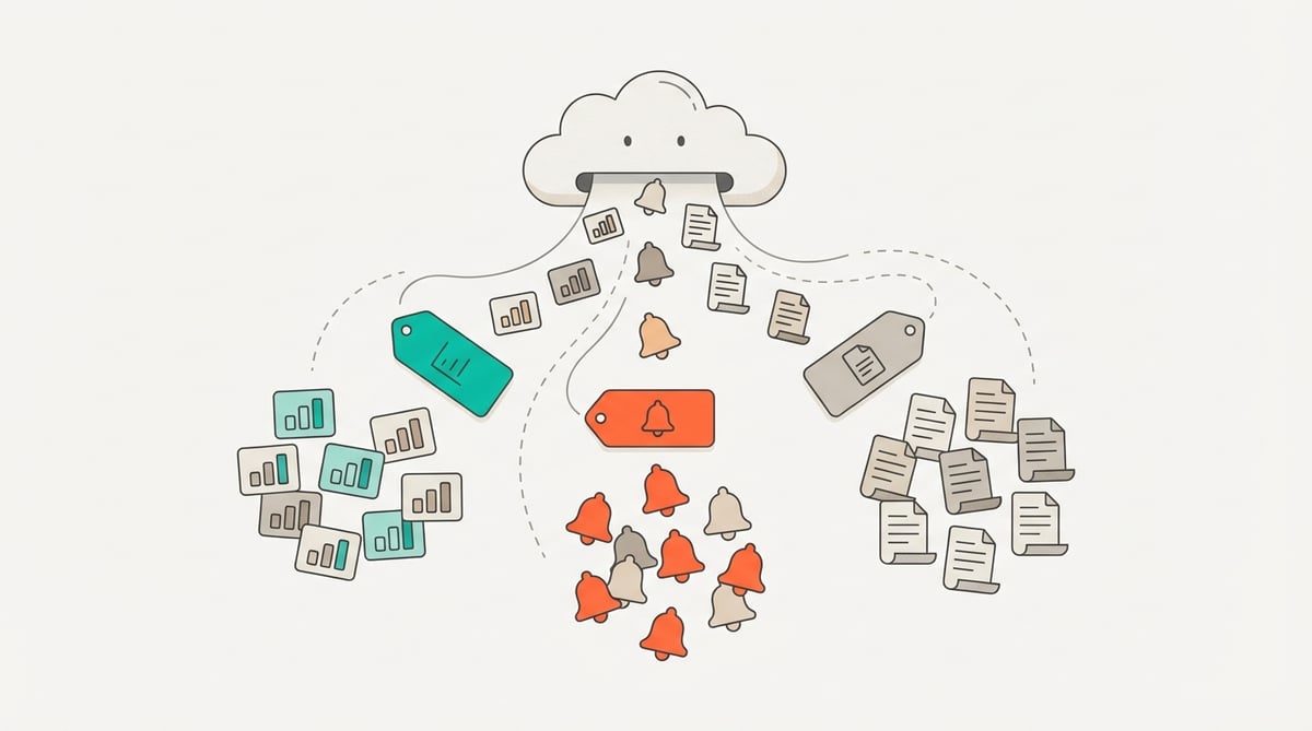 Use Cloud Analytics Labels to categorize your Reports, Alerts, and more! [Video demo below]