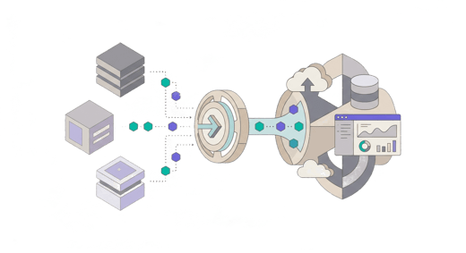 REST API integration diagram showing automated data ingestion into DataHub