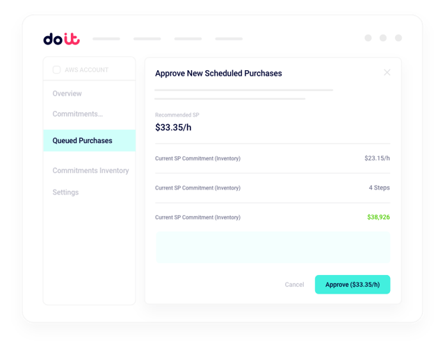 Interface showing automation controls with approval workflows and purchase schedule generation
